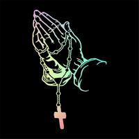 Prayer gesture car reflective sticker cross body sticker convenient and easy to use waterproof multi-color