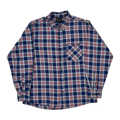 Made In Usa The Vermont Flannel Co Checked Flannel Shirt - XL Blue Cotton