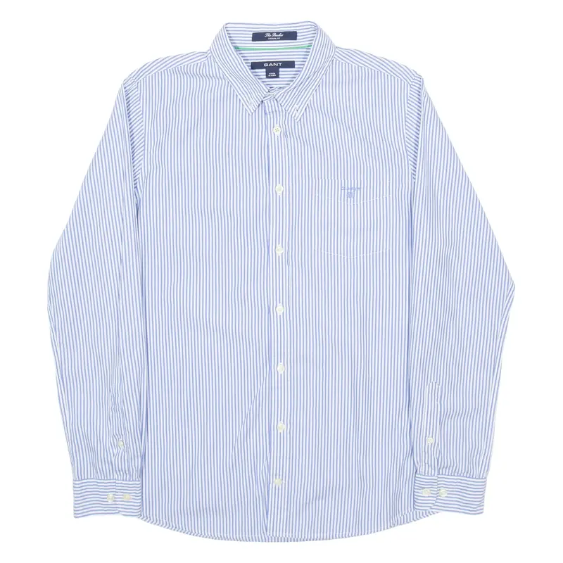 GANT Boys Shirt Blue Striped Long Sleeve 15Y