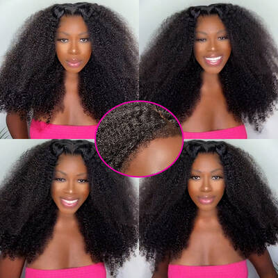 ISEE HAIR Afro Curly Type 4C Hair Line HD Lace Wig with Natural Hairline Pre Plucked Wig with Curly Baby Hair