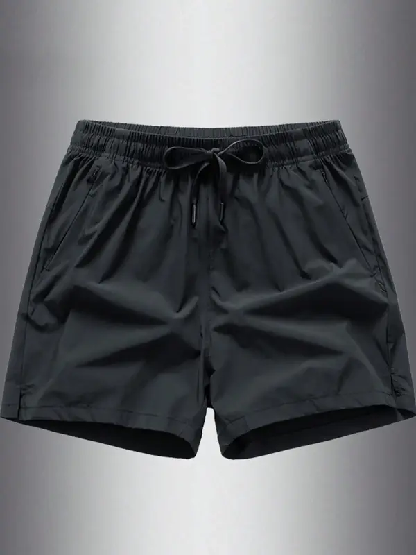 Men's Letter Print Drawstring Shorts, Regular Fit Casual Elastic Waist Bottoms for Summer, Men's Clothes for Daily Wear