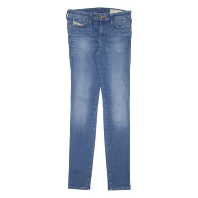 DIESEL Skinzee-Xp Womens Jeans Blue Slim Skinny Denim Stone Wash W28 L34
