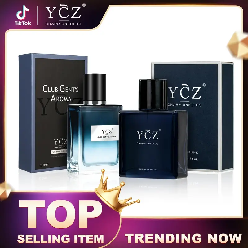 YCZ Classic Fragrance Ensemble - Iconic Gentlemen's Fragrance Set with Marine Perfume & Club Gent's Aroma Longlasting Liquid ...