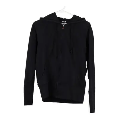 Fila Hoodie - Medium Black Cotton Blend
