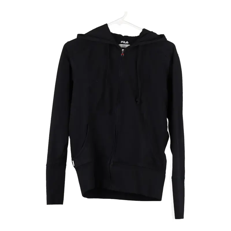 Fila Hoodie - Medium Black Cotton Blend