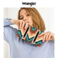Wrangler [Live] Southwestern Pattern Print Whipstitch Wristlet Clutch Wallet Large Capacity Credit Card Holder Gifts for Wome...