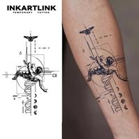 INKARTLINK Tattoo Tech,2 Sheets Extra-Large Semi Permanent Tattoo, Adult Art Design Temporary Tattoos, Lasts 1-2 Weeks, Water...
