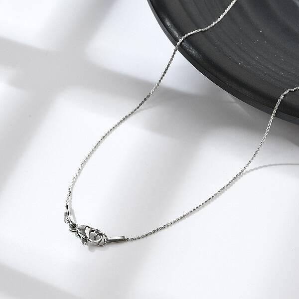 Non-Tarnish 304 Stainless Steel Serpentine Chain Necklace for Men Women