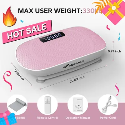 【Live Link only】MERACH Vibration Plate Exercise Machine Lymphatic Drainage Machine Vibrations for Women
