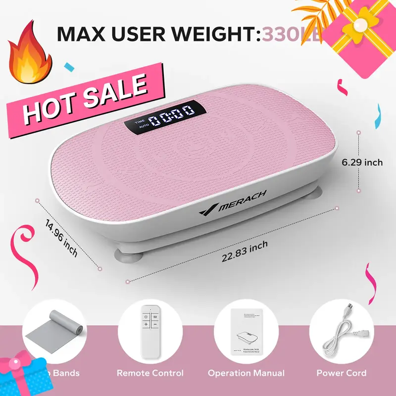 【Live Link only】MERACH Vibration Plate Exercise Machine Lymphatic Drainage Machine Vibrations for Women