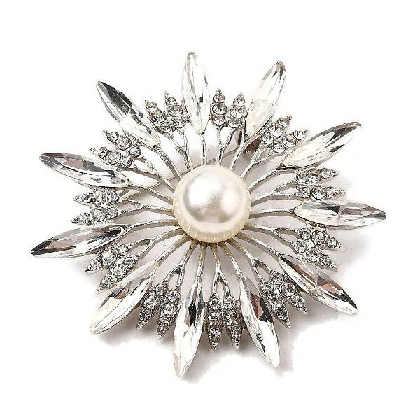Sunflower Rhinestone Brooch Pins
