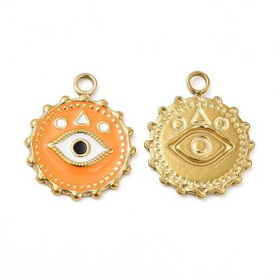 PVD Vacuum Plating 201 Stainless Steel Enamel Pendants