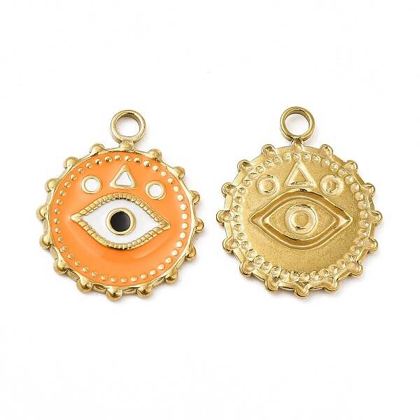 PVD Vacuum Plating 201 Stainless Steel Enamel Pendants