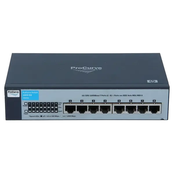 J9029-61101 HP ProCurve 1800-8G, 8-Ports 10/100/1000Base-T Layer 2 Managed Gigabit Switch