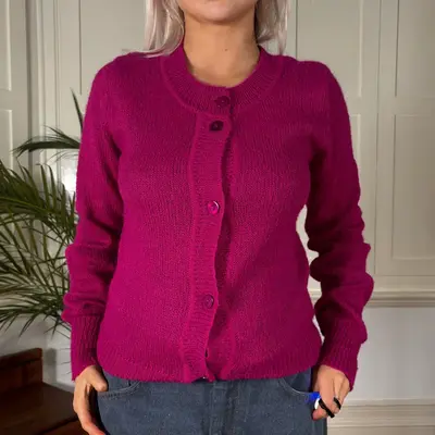 Intimissimi Cardigan - Medium Pink Wool Blend