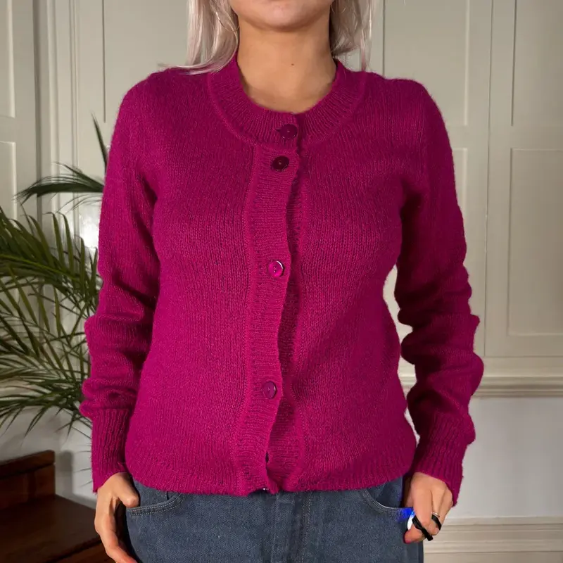 Intimissimi Cardigan - Medium Pink Wool Blend