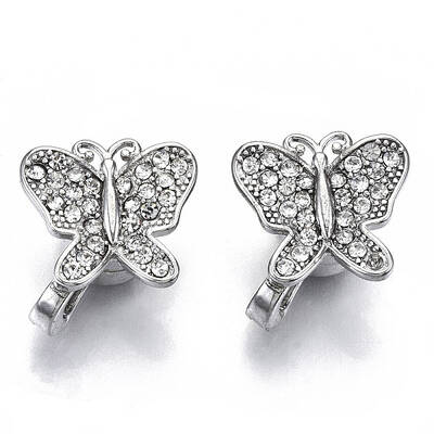 Brass Micro Pave Clear Cubic Zirconia Magnetic Clasps