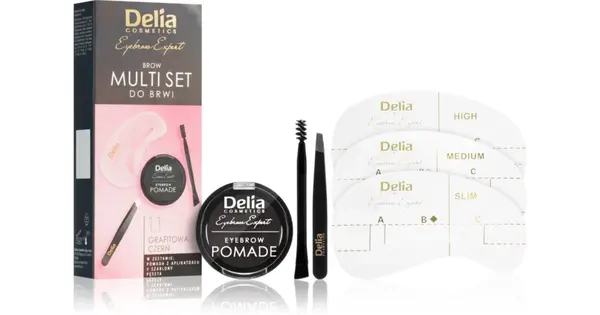 Delia Cosmetics Expert Zest eyebrow kit color 1.1 Graphite black