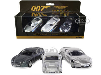 Aston Martin Collection James Bond 007 Set of 3 Pieces Diecast Model Cars by Corgi