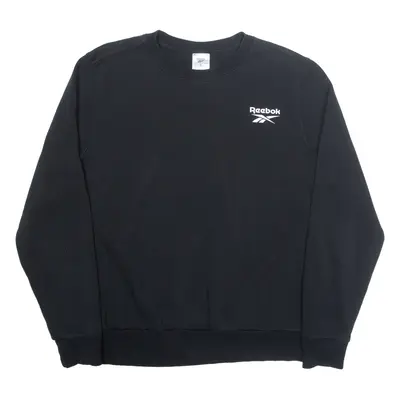 REEBOK Womens Sweatshirt Black L