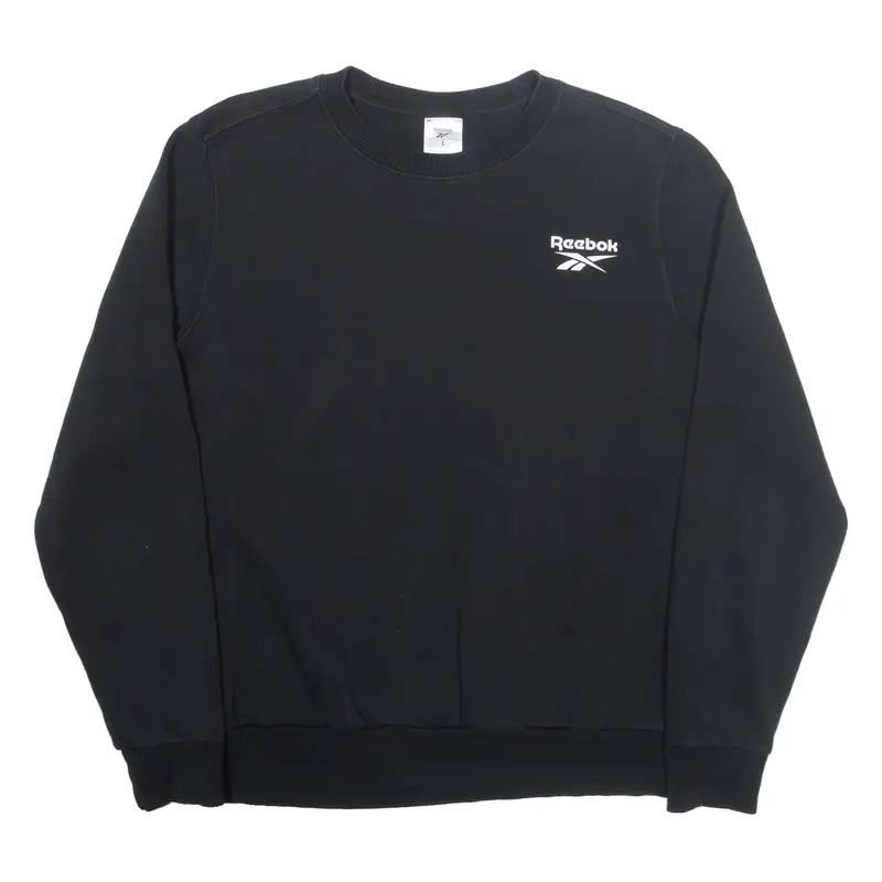 REEBOK Womens Sweatshirt Black L