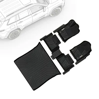 OEDRO Upgraded Floor Mats for 2016-2021 Jeep Grand Cherokee / 2022-2023 Jeep Grand Cherokee WK (Non L Models ), Custom Fit Bl...
