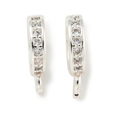 Brass Cubic Zirconia Tube Bails