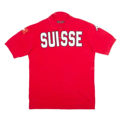 KAPPA ROBE DI Suisse Mens Polo Shirt Red 90s XL