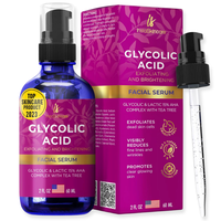 Glycolic Acid Serum for Face 15% Strength - Extra Large Size (2oz) - Advanced Formula for Enhancing Skin Radiance, Texture Im...