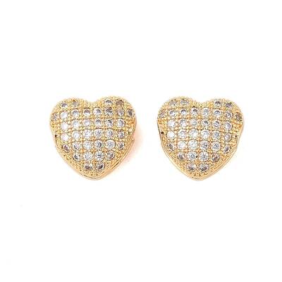 Brass Micro Pave Clear Cubic Zirconia Charms
