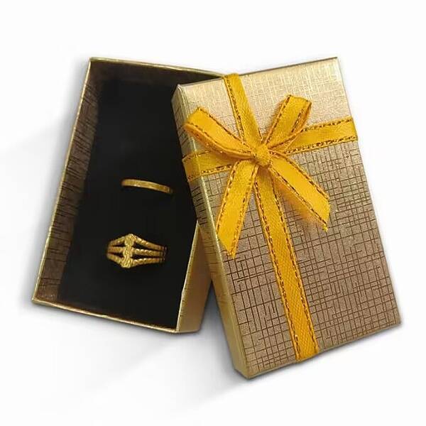 Rectangle Paper Jewelry Set Storage Boxes with Bowknot
