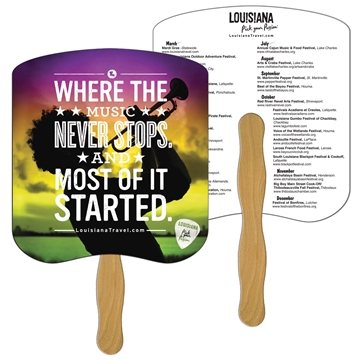 100 Promotional Bread Slice Hand Fan Full Color (2 Sides) - ...