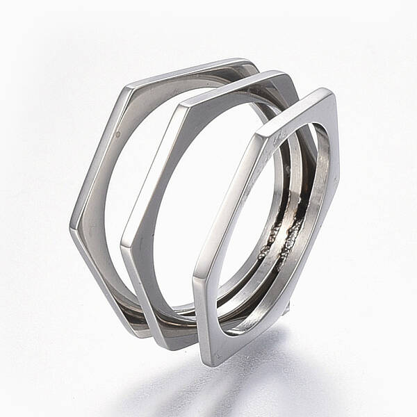Tarnish Resistant 304 Stainless Steel Wide Band Finger Rings