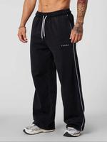 Men's Regular Fit Letter Print Drawstring Waist Sweatpants, Casual Comfy Elastic Waist Jogger Pants for Outdoor Daily Wear, M...