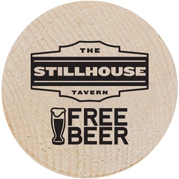1500 Promotional Wooden Nickel - 1 Side Imprint Only - ...