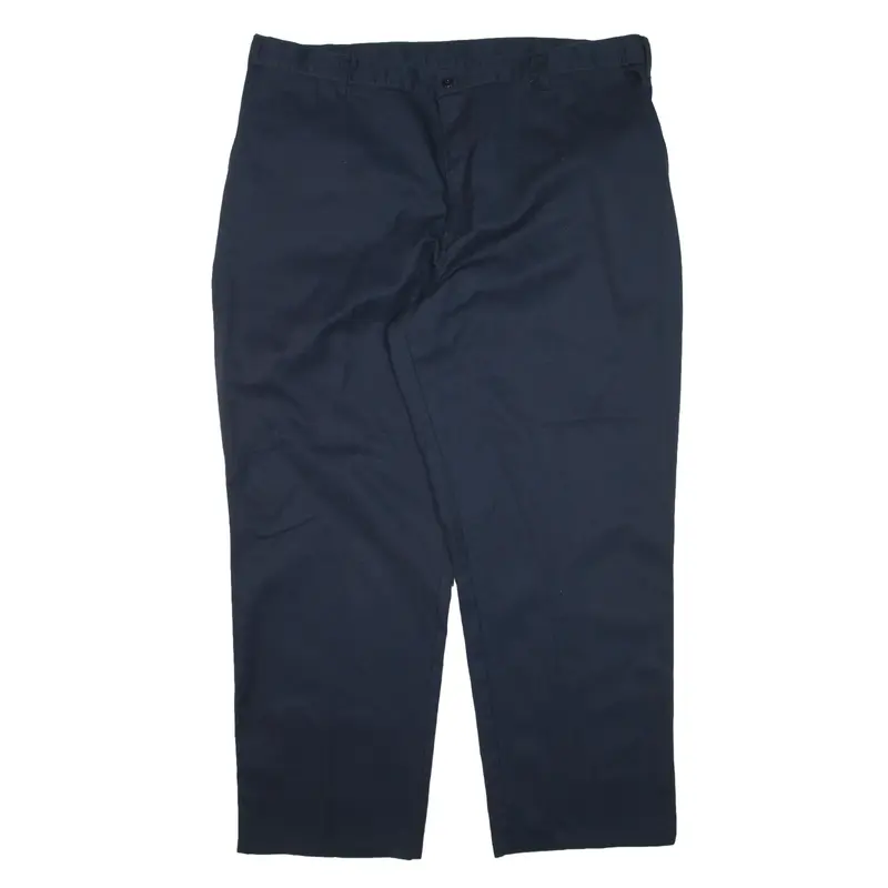 DICKIES Adjustable Waist Workwear Trousers Blue Regular Straight Mens W42 L30