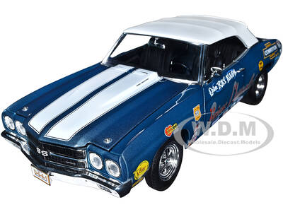 1970 Chevrolet Chevelle Convertible Blue Metallic with White Stripes \