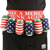 Patriotic Beverage Belt, Novelty Beverage Holder, Can Holder Drink Belt