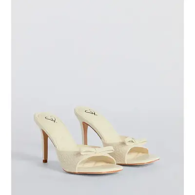 Adorable Finesse Knit Bow Stiletto Heels