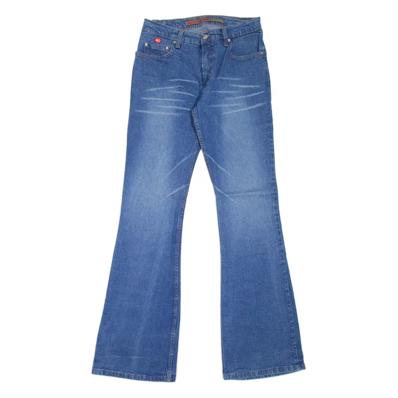 REQUESTED JEANS CULTURE Womens Jeans Blue Regular Flared Stone Wash W28 L34