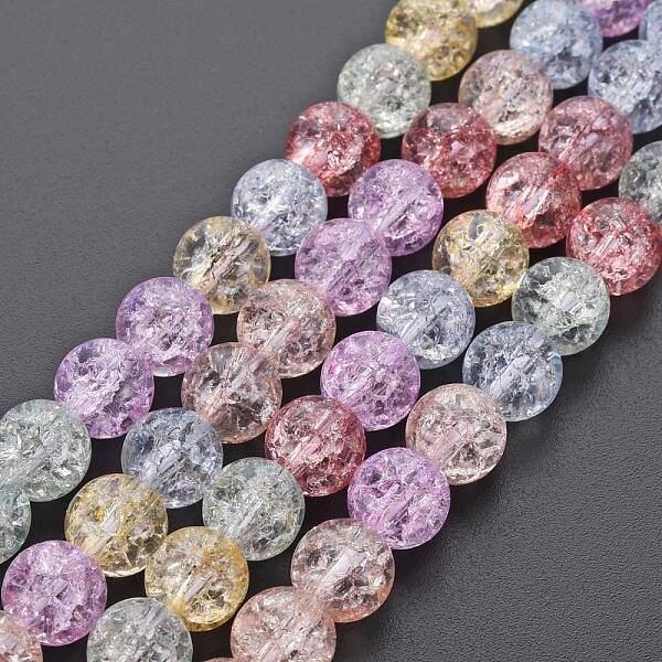 Crackle Glass Beads Strands