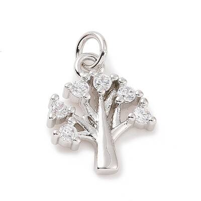 Brass Micro Pave Cubic Zirconia Pendants
