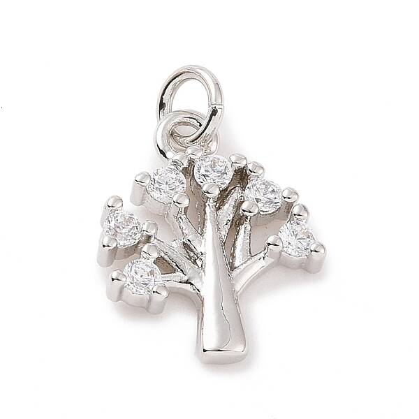 Brass Micro Pave Cubic Zirconia Pendants