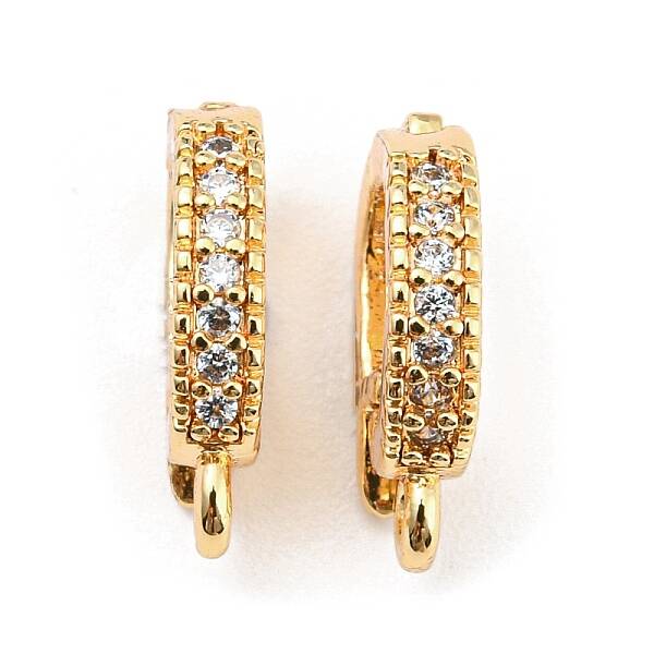 Brass Micro Cubic Zirconia Enhancer Shortener Bails
