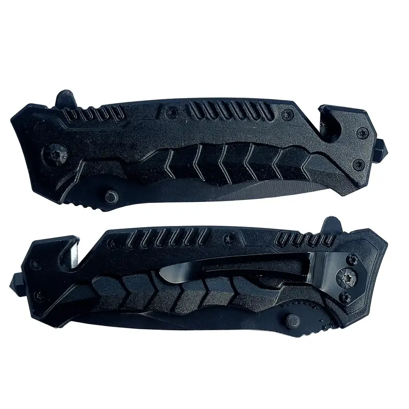 Car Safety Tactical Pocket Knife for Men EDC Tool - Serrated Sharp 3.5 Blade - Spring Assisted Folding Knives - Hunting Cam...