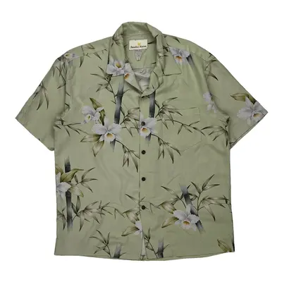 Paradise Motion Hawaiian Shirt - Large Beige Cotton
