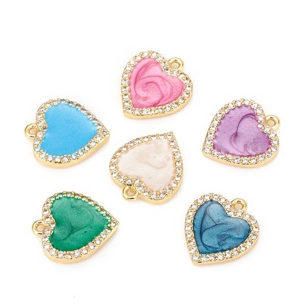 Brass Micro Pave Cubic Zirconia Charms