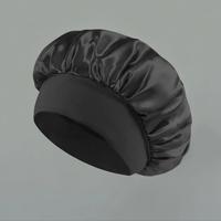 Solid Color Satin Sleeping Bonnet, Soft Satin Heatless Styling Tool for Natural Hairstyles and Curly Hair, Sleeping Cap, Fash...