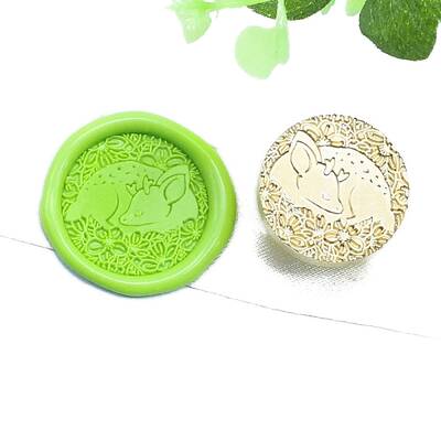 Golden Tone Wax Seal Brass Stamp Head