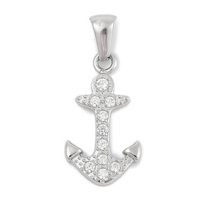 304 Stainless Steel Micro Pave Cubic Zirconia Pendants